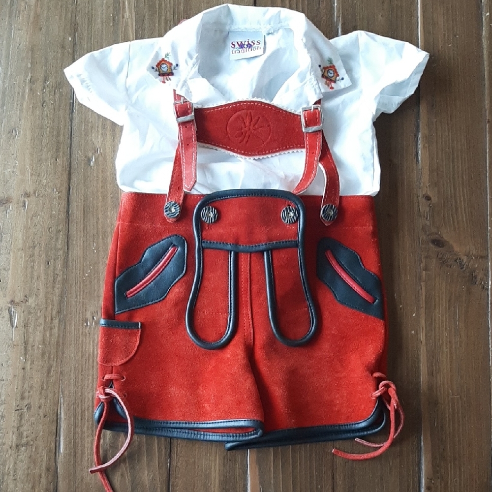 Lederhosen Authentic German Leather Octoberfest Kids Coocoo Clocks